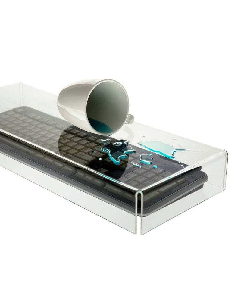 SourceOne Source One Premium Clear Acrylic Keyboard Cover, Protector -20" W x 2.5" H x 7.75" D - Image 1